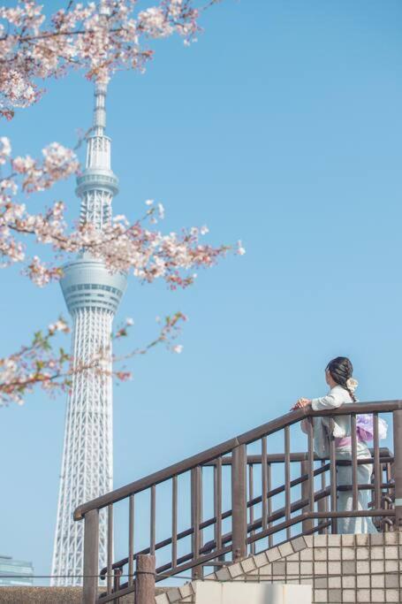 *301 Oshiage Sta 3Mins Walk! Wi-Fi Elevator Lägenhet Tokyo prefektur Exteriör bild